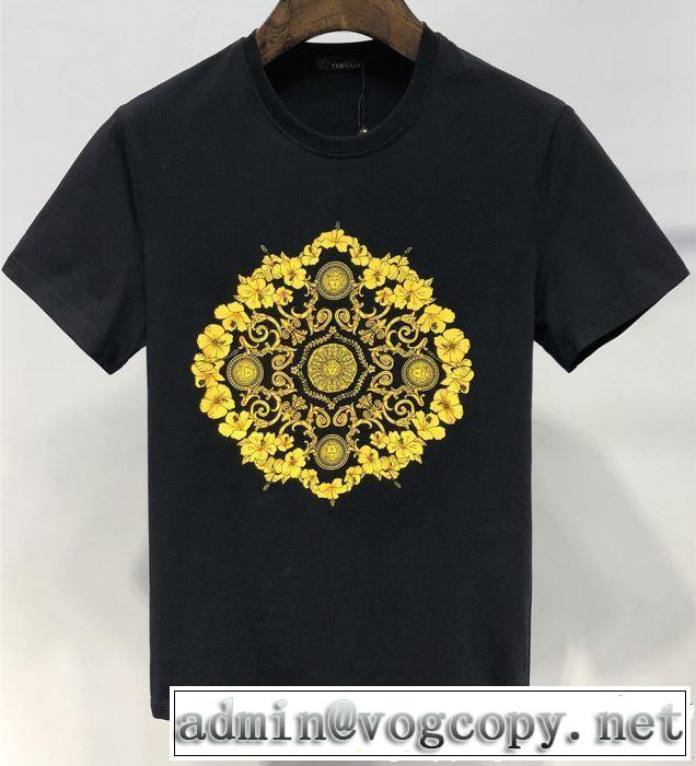 半袖Tシャツ 2色可選 2019春夏トレンドアイテム 今期のトレンド定番アイテム VERSACE ヴェルサーチ