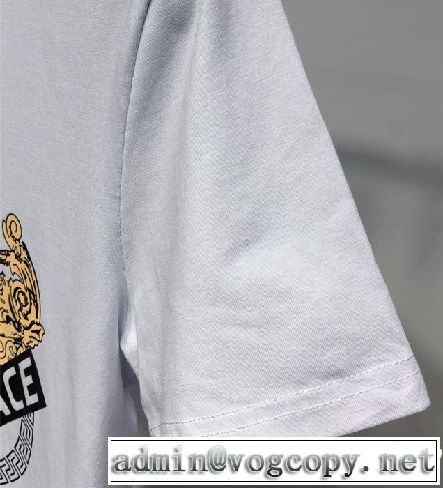 人気ストリートブランド新品 2019春夏人気トレンドアイテム VERSACE ヴェルサーチ 半袖Tシャツ 2色可選
