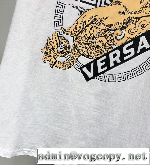 人気ストリートブランド新品 2019春夏人気トレンドアイテム VERSACE ヴェルサーチ 半袖Tシャツ 2色可選