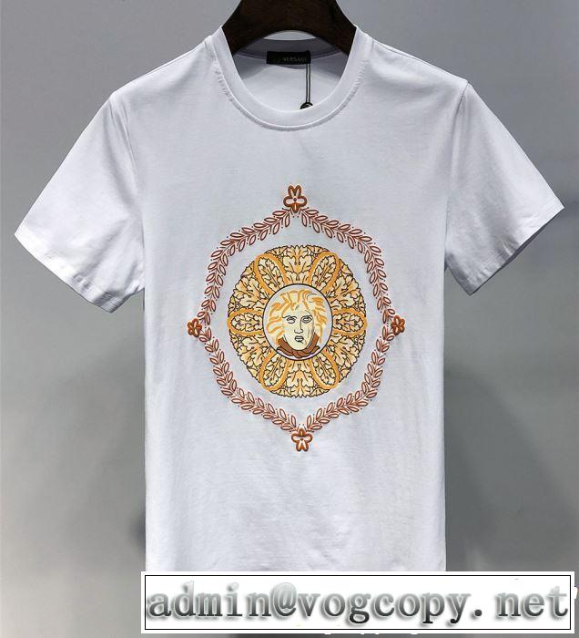 2色可選 半袖Tシャツ 2019SSのトレンド商品 今季トレンドの限定アイテム VERSACE ヴェルサーチ