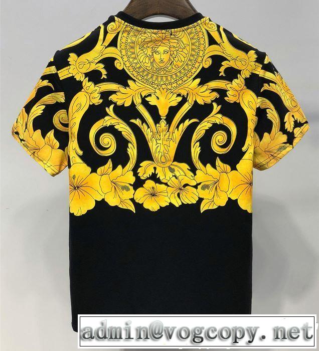 VERSACE ヴェルサーチ 半袖Tシャツ 2色可選 定番のスタイル春夏限定 2019年の春夏に着たい 通勤の定番