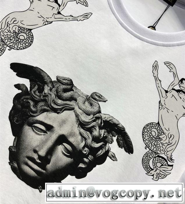 VERSACE ヴェルサーチ 半袖Tシャツ 2色可選 スタイリッシュに新着 大人カジュアル夏ファッション2019