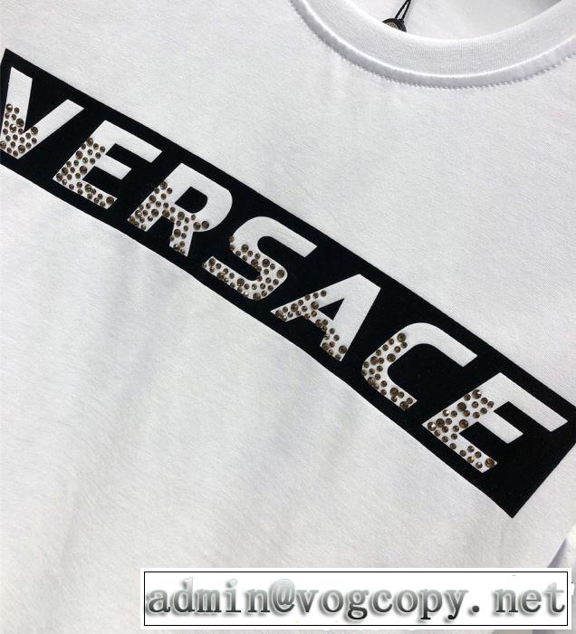 2019春夏は人気定番 夏おすすめ人気ブランドアイテム VERSACE ヴェルサーチ 半袖Tシャツ 2色可選