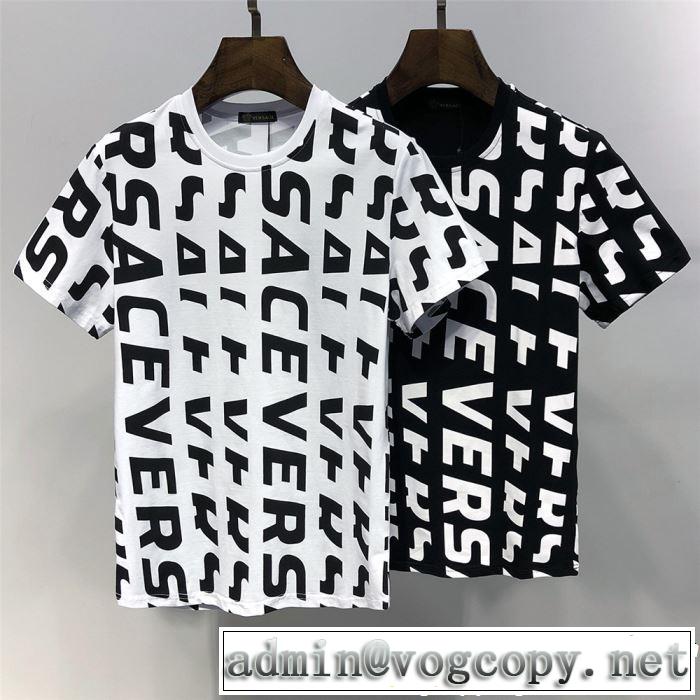 暑い季節も大活躍 VERSACE ヴェルサーチ 半袖Tシャツ 2色可選 おしゃれな夏ファッション2019