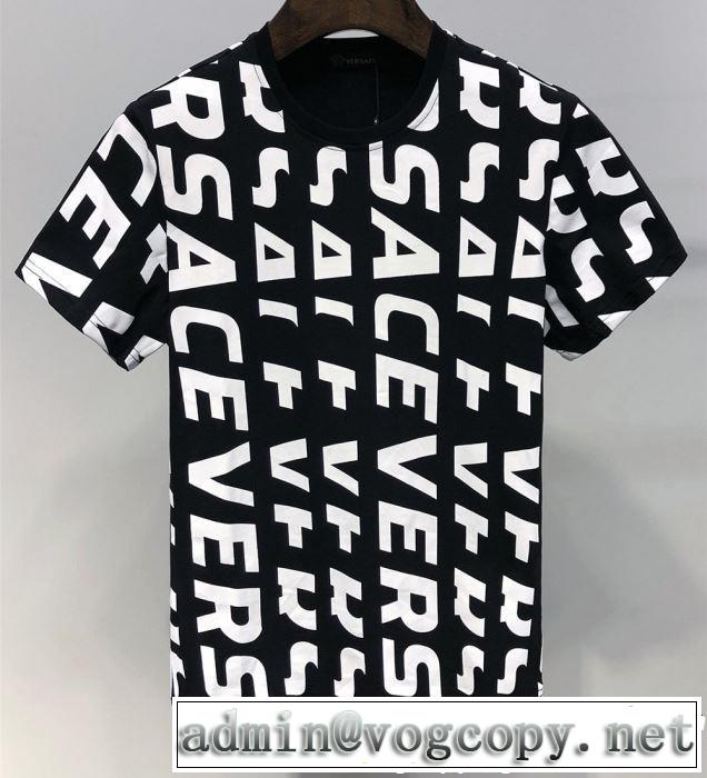 暑い季節も大活躍 VERSACE ヴェルサーチ 半袖Tシャツ 2色可選 おしゃれな夏ファッション2019