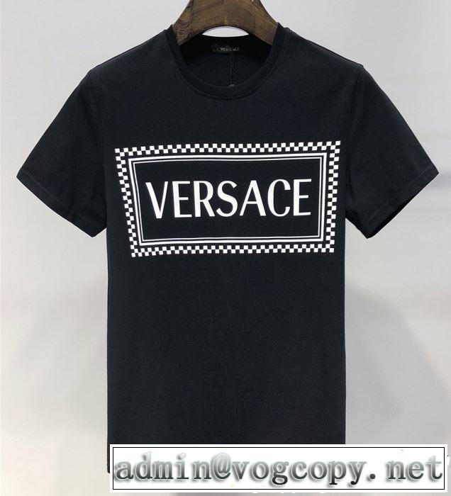 目を引く春夏トップス VERSACE ヴェルサーチ 半袖Tシャツ 2色可選 【2019春夏】最新コレクション