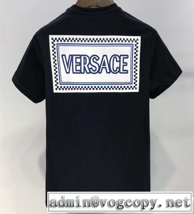 VERSACE ヴェルサーチ 半袖Tシャツ 2色可選 着るだけで上品なスタイル 2019春夏人気トレンドアイテム