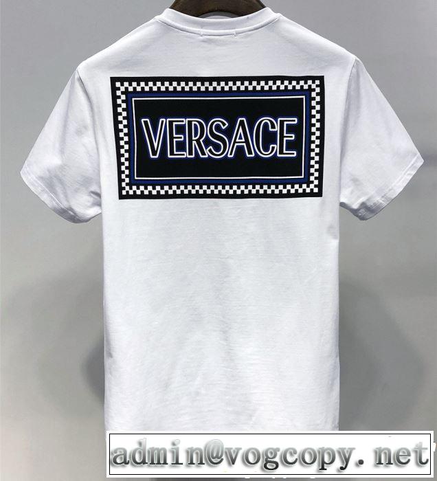 VERSACE ヴェルサーチ 半袖Tシャツ 2色可選 着るだけで上品なスタイル 2019春夏人気トレンドアイテム