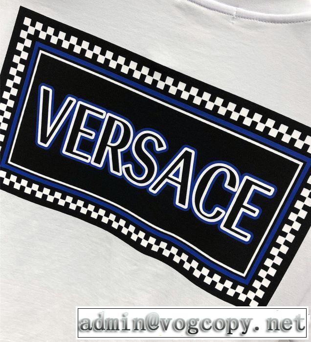 VERSACE ヴェルサーチ 半袖Tシャツ 2色可選 着るだけで上品なスタイル 2019春夏人気トレンドアイテム