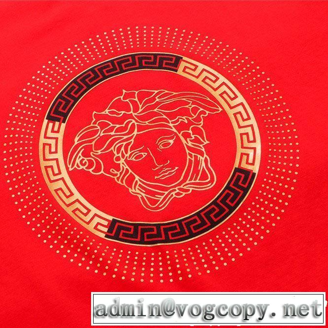 大人っぽいファション感 VERSACE ヴェルサーチ 半袖Tシャツ 3色可選 2019春夏の大注目トレンド