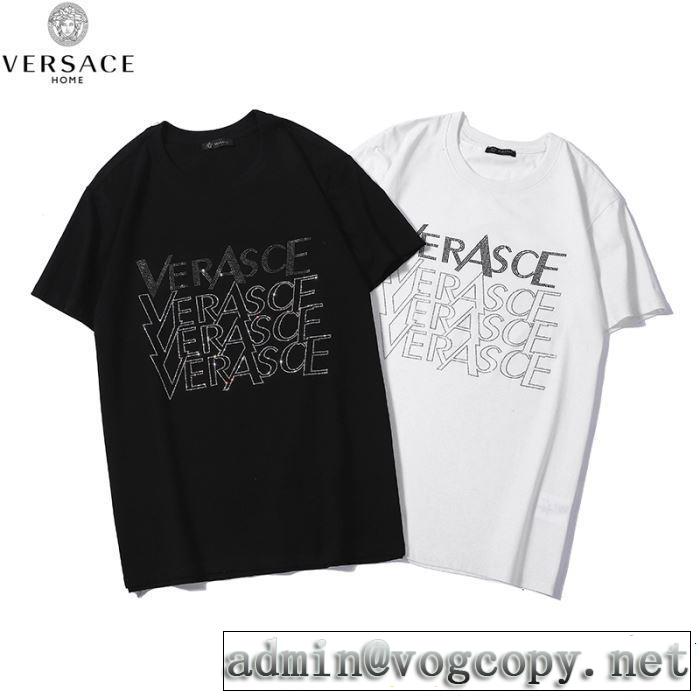 VERSACE ヴェルサーチ 半袖Tシャツ 2色可選 リラックススタイルが実現 2019年の春夏に着たい
