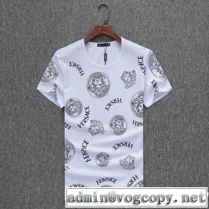 る春夏おすすめの人気商品 2019夏ファション新品 VERSACE ヴェルサーチ 半袖Tシャツ 3色可選