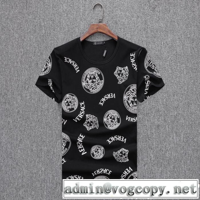 る春夏おすすめの人気商品 2019夏ファション新品 VERSACE ヴェルサーチ 半袖Tシャツ 3色可選