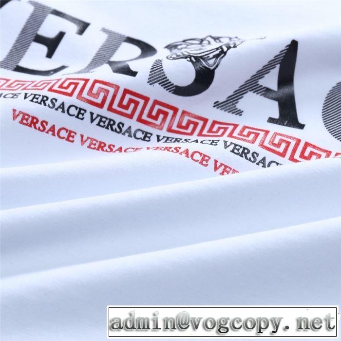 おしゃれデザインも大人気 2019SSのトレンド商品 VERSACE ヴェルサーチ 半袖Tシャツ 2色可選