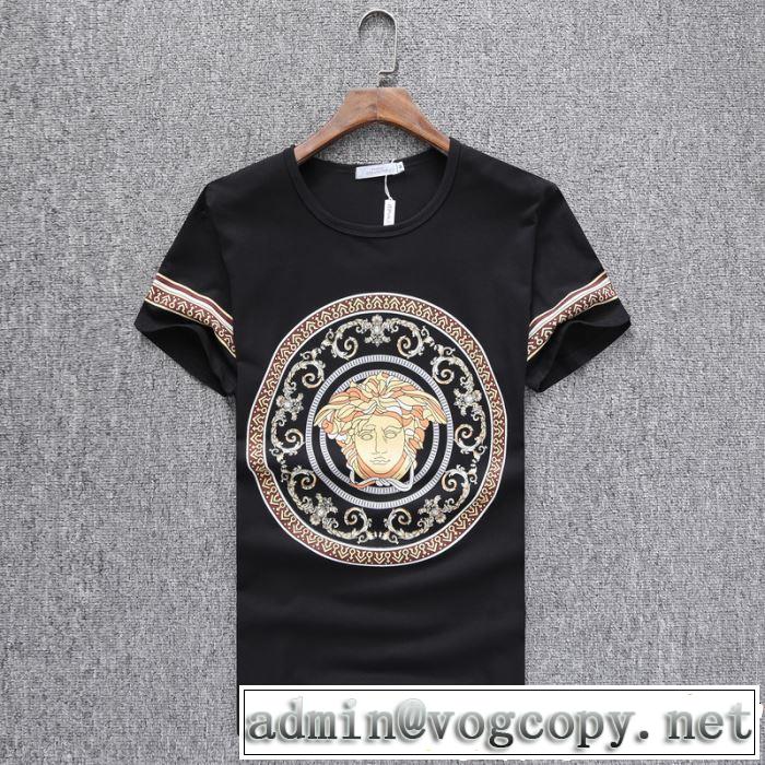 爽やかカジュアル人気 VERSACE ヴェルサーチ 半袖Tシャツ 2色可選 【2019年】夏のファッション
