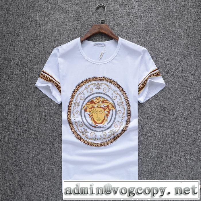爽やかカジュアル人気 VERSACE ヴェルサーチ 半袖Tシャツ 2色可選 【2019年】夏のファッション