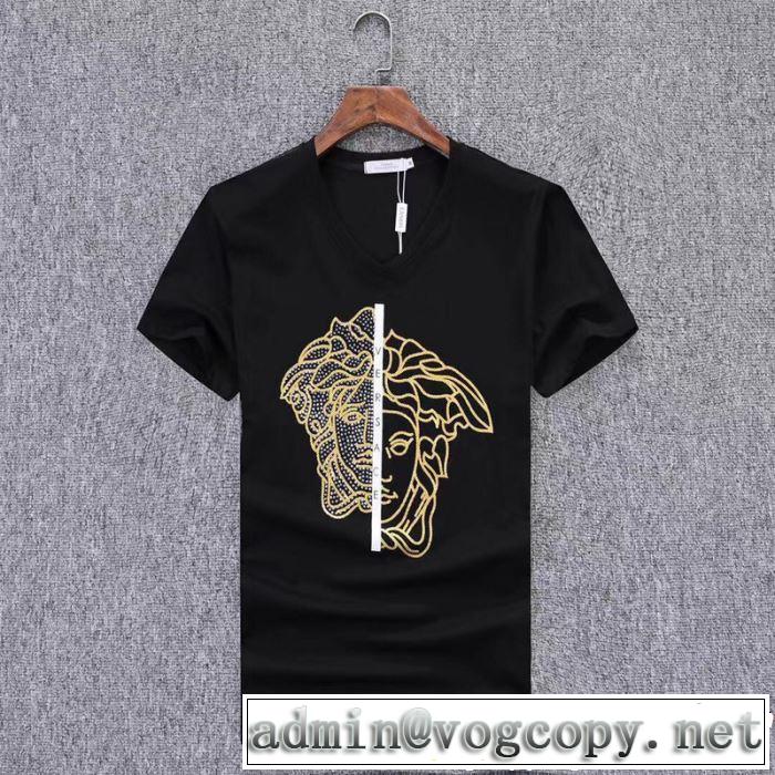 VERSACE ヴェルサーチ 半袖Tシャツ 3色可選 2019春夏のトレンド新商品 夏らしい抜け感を演出し