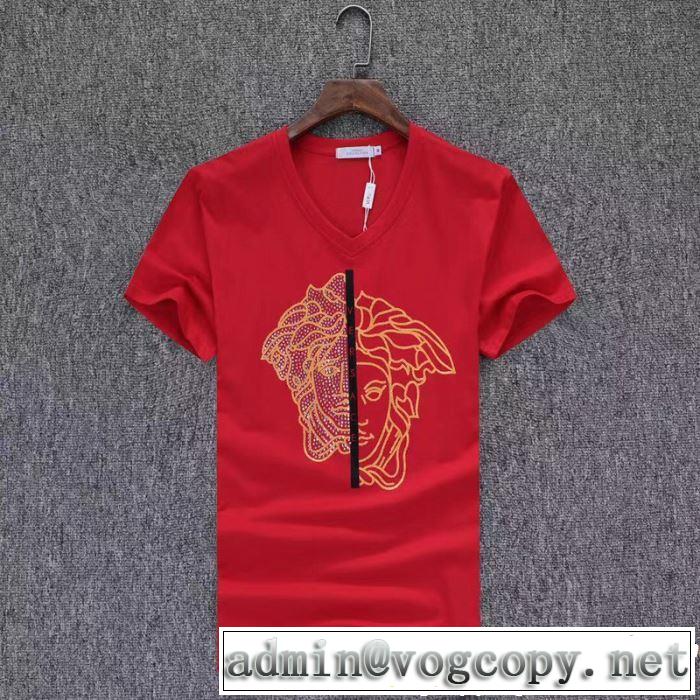 VERSACE ヴェルサーチ 半袖Tシャツ 3色可選 2019春夏のトレンド新商品 夏らしい抜け感を演出し