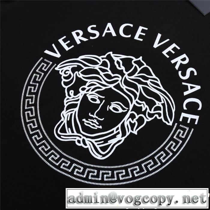 2019春夏は人気定番 夏おすすめ人気ブランドアイテム VERSACE ヴェルサーチ 半袖Tシャツ 2色可選