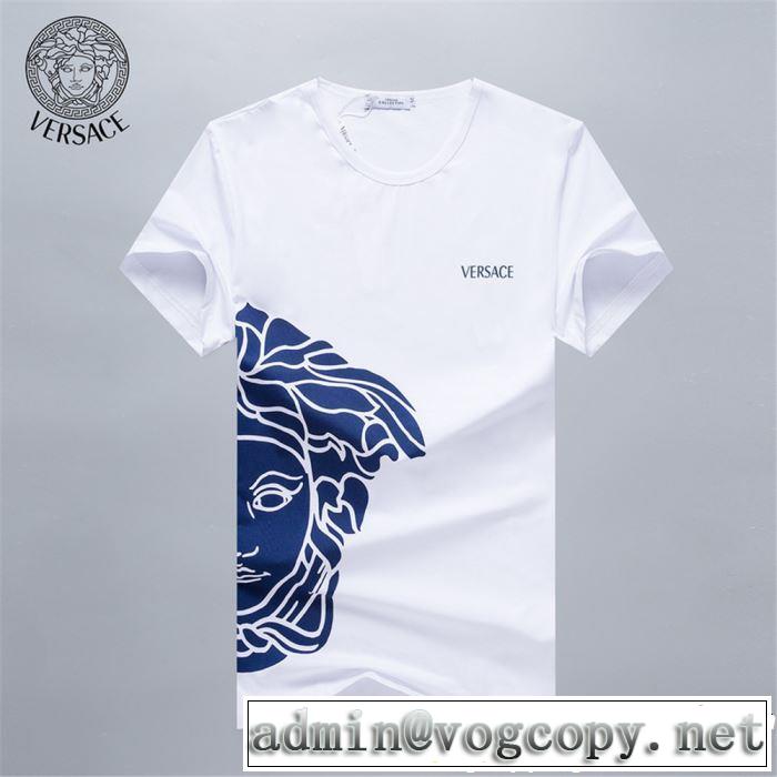 3色可選 半袖Tシャツ 人気ストリートブランド新品 2019年最新ファッション VERSACE ヴェルサーチ