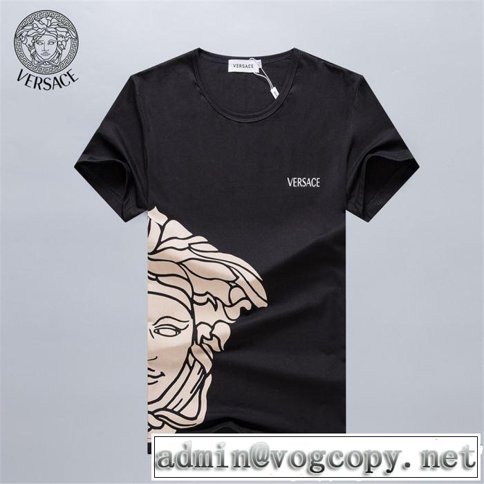 3色可選 半袖Tシャツ 人気ストリートブランド新品 2019年最新ファッション VERSACE ヴェルサーチ