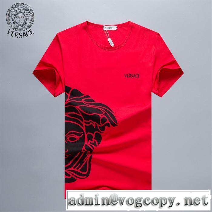 3色可選 半袖Tシャツ 人気ストリートブランド新品 2019年最新ファッション VERSACE ヴェルサーチ