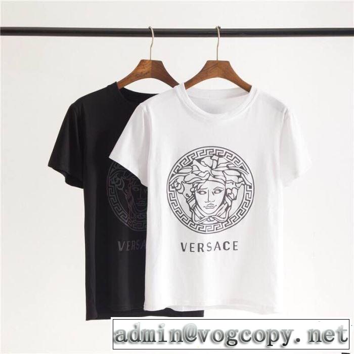 VERSACE ヴェルサーチ 半袖Tシャツ 2色可選 まずは定番！人気アイテム 2019春夏も引き続き人気セール