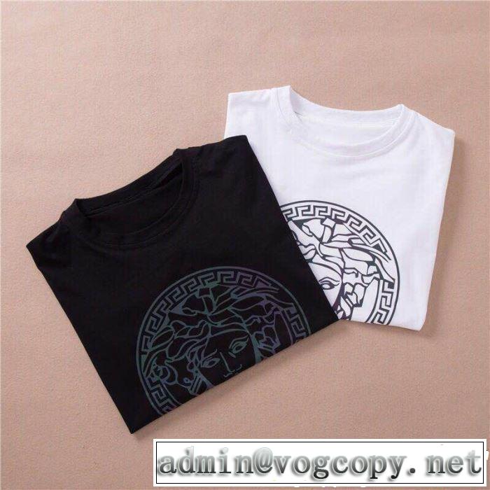 VERSACE ヴェルサーチ 半袖Tシャツ 2色可選 まずは定番！人気アイテム 2019春夏も引き続き人気セール