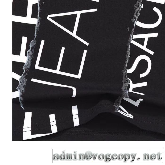 2019春夏の大注目トレンド 抜け感のあるキレイめ VERSACE ヴェルサーチ 半袖Tシャツ 3色可選