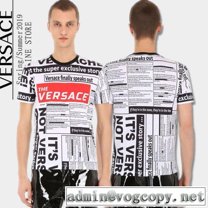 半袖Tシャツ 鮮度アップブランド最新 大人カジュアル夏ファッション2019 VERSACE ヴェルサーチ