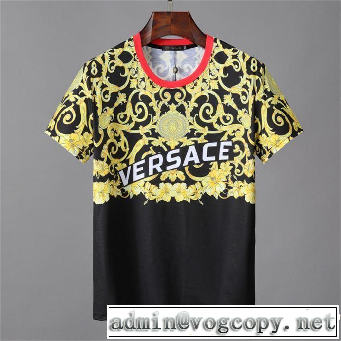 2色可選 半袖Tシャツ VERSACE ヴェルサーチ  2019年春夏のトレンドアイテム 季節感をプラス人気商品