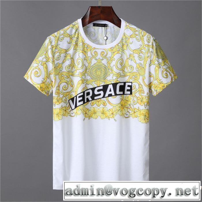 2色可選 半袖Tシャツ VERSACE ヴェルサーチ  2019年春夏のトレンドアイテム 季節感をプラス人気商品