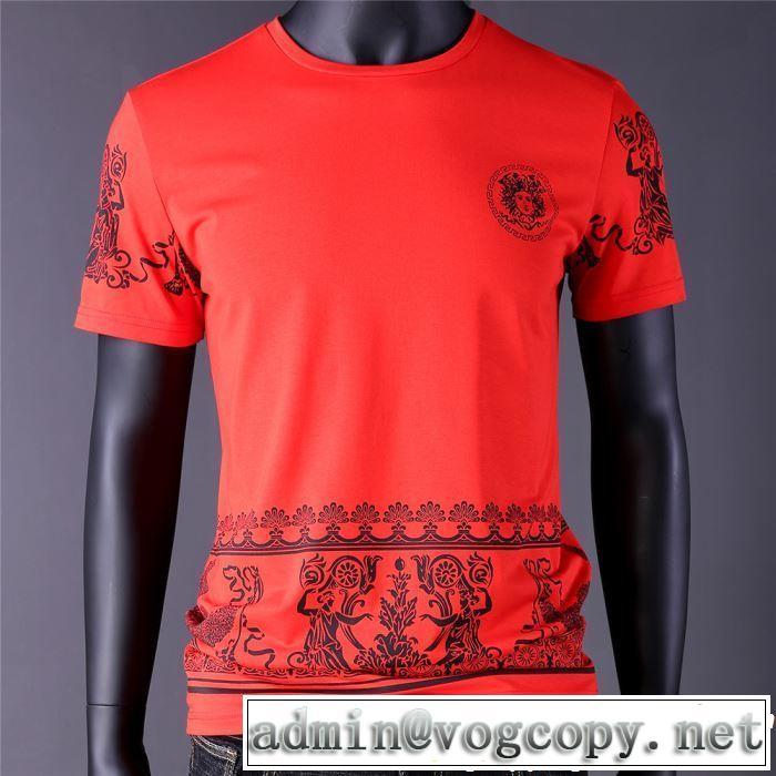 VERSACE ヴェルサーチ 半袖Tシャツ 2色可選 【2019春夏】最新コレクション 大人の可愛さを引き立て