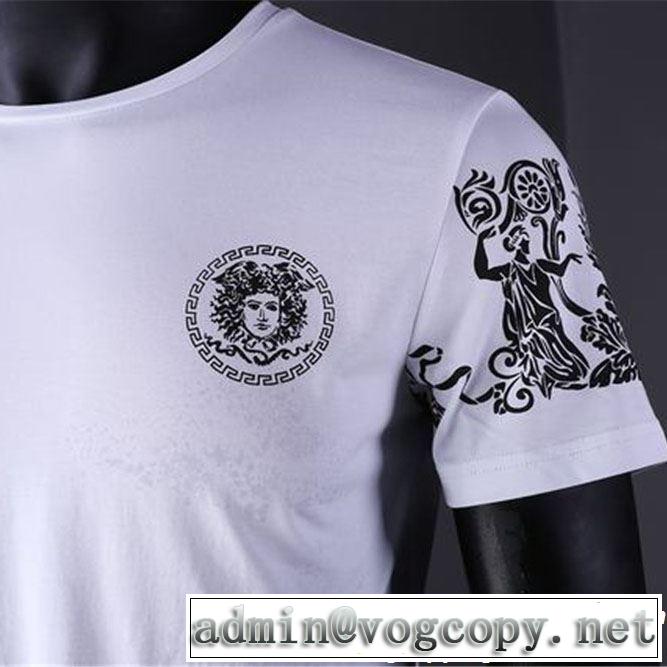 VERSACE ヴェルサーチ 半袖Tシャツ 2色可選 【2019春夏】最新コレクション 大人の可愛さを引き立て