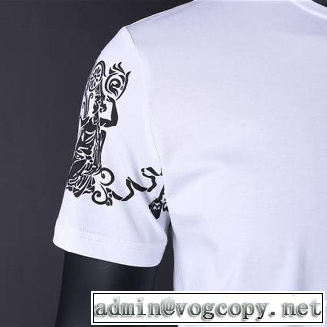 VERSACE ヴェルサーチ 半袖Tシャツ 2色可選 【2019春夏】最新コレクション 大人の可愛さを引き立て