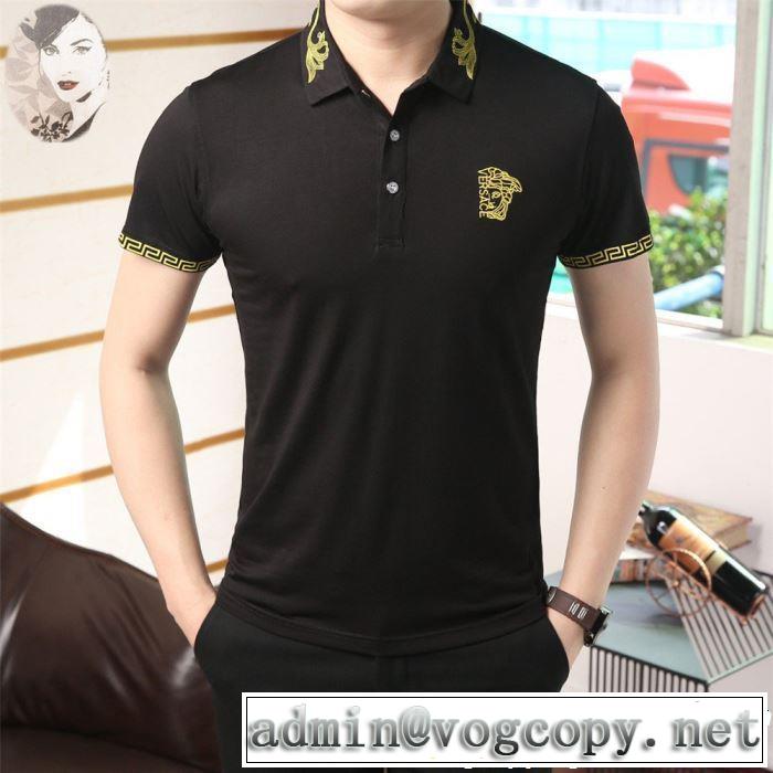 半袖Tシャツ 3色可選 最も目立ったブランド新品 大人カジュアル夏ファッション2019 VERSACE ヴェルサーチ