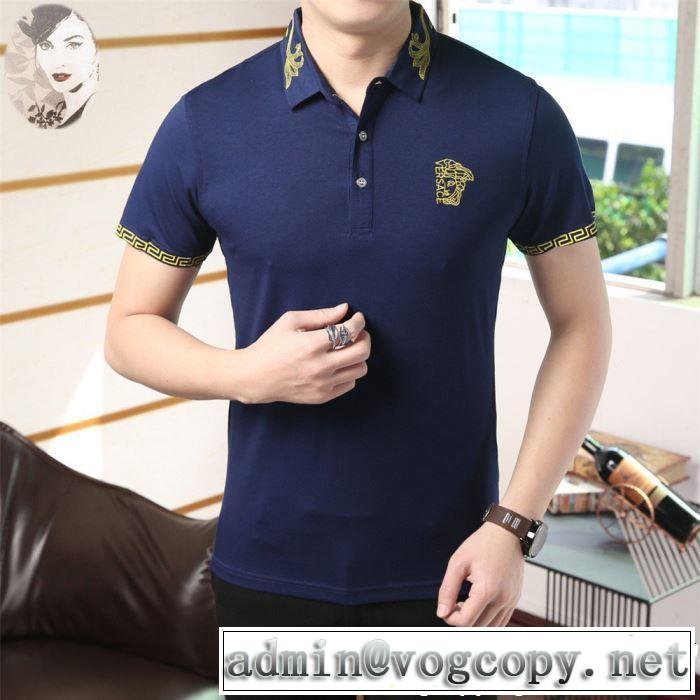 半袖Tシャツ 3色可選 最も目立ったブランド新品 大人カジュアル夏ファッション2019 VERSACE ヴェルサーチ