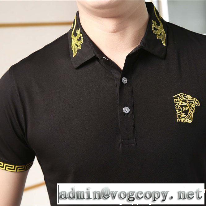 半袖Tシャツ 3色可選 最も目立ったブランド新品 大人カジュアル夏ファッション2019 VERSACE ヴェルサーチ