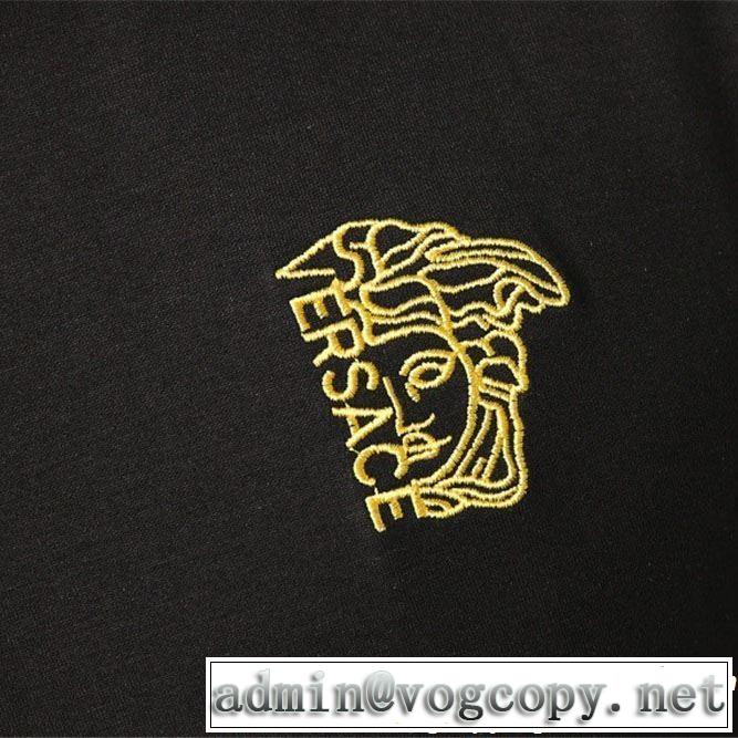 半袖Tシャツ 3色可選 最も目立ったブランド新品 大人カジュアル夏ファッション2019 VERSACE ヴェルサーチ