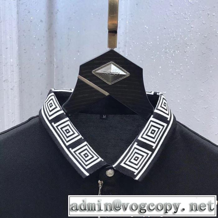 VERSACE ヴェルサーチ 半袖Tシャツ 3色可選 2019春夏は人気定番 魅力的なカラー使い 上品な涼やかさある印象に