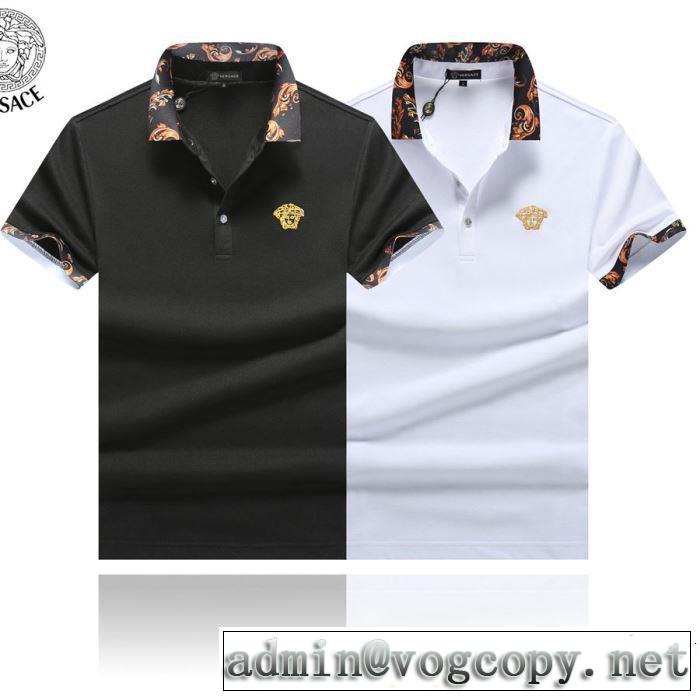 人気夏ファションおすすめ おしゃれな夏ファッション2019 VERSACE ヴェルサーチ 半袖Tシャツ 2色可選