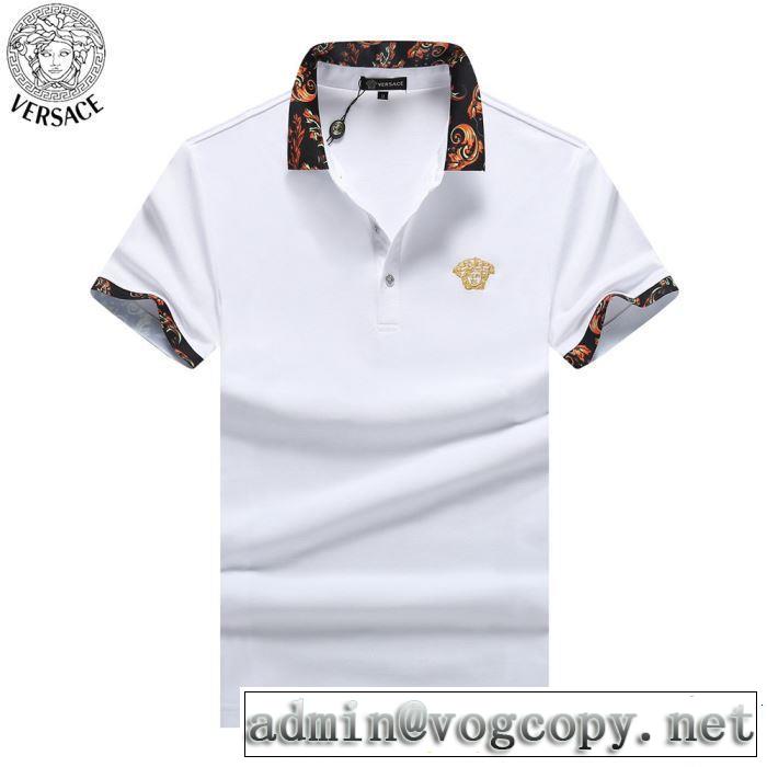 人気夏ファションおすすめ おしゃれな夏ファッション2019 VERSACE ヴェルサーチ 半袖Tシャツ 2色可選