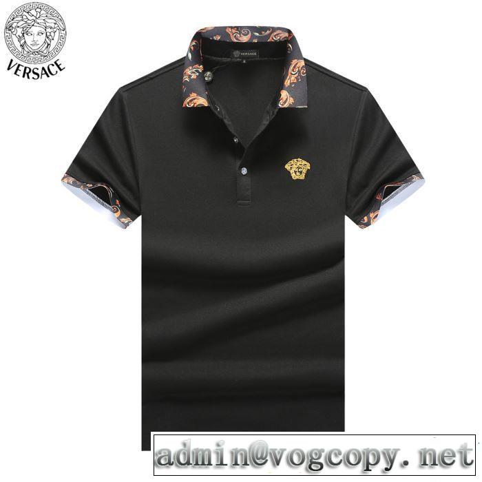 人気夏ファションおすすめ おしゃれな夏ファッション2019 VERSACE ヴェルサーチ 半袖Tシャツ 2色可選