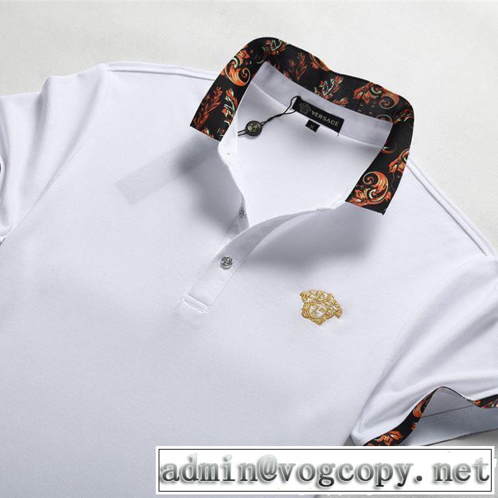 人気夏ファションおすすめ おしゃれな夏ファッション2019 VERSACE ヴェルサーチ 半袖Tシャツ 2色可選