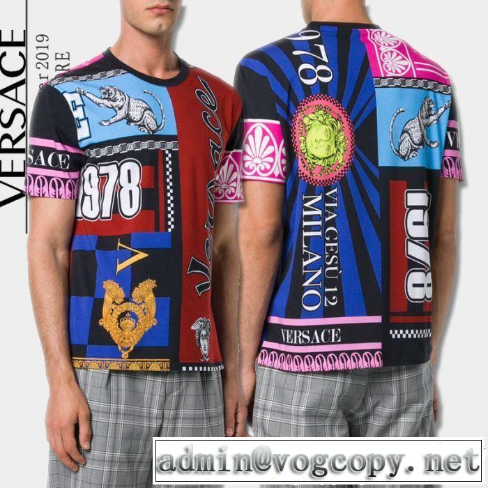 ぜひ今年のトレンドをチェック VERSACE ヴェルサーチ 半袖Tシャツ 【2019年】夏のファッション