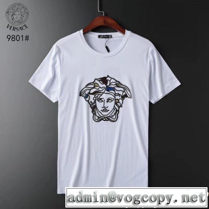 半袖Tシャツ 2色可選 2019SSのトレンド商品 おしゃれデザインも大人気 VERSACE ヴェルサーチ
