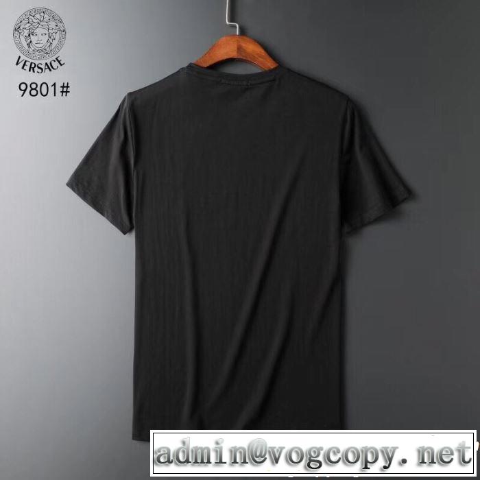 半袖Tシャツ 2色可選 2019SSのトレンド商品 おしゃれデザインも大人気 VERSACE ヴェルサーチ