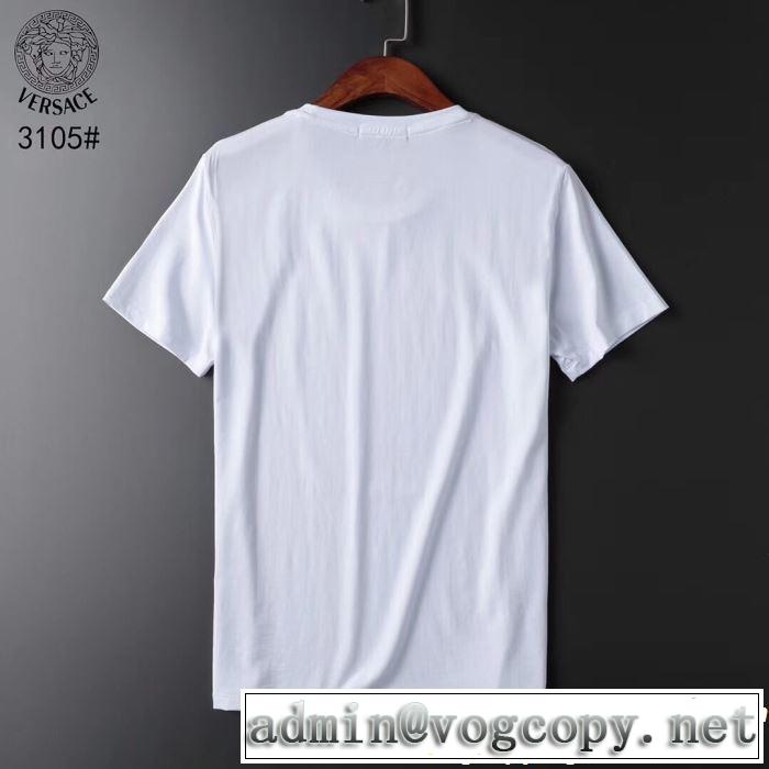VERSACE ヴェルサーチ 半袖Tシャツ 2色可選 2019即旬な装いに 今季トレンドの限定アイテム