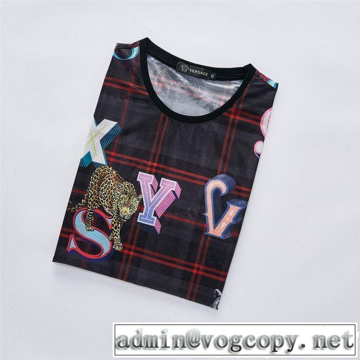 2019春夏は人気定番  VERSACE ヴェルサーチ 半袖Tシャツ 最新のトレンドブランド人気的