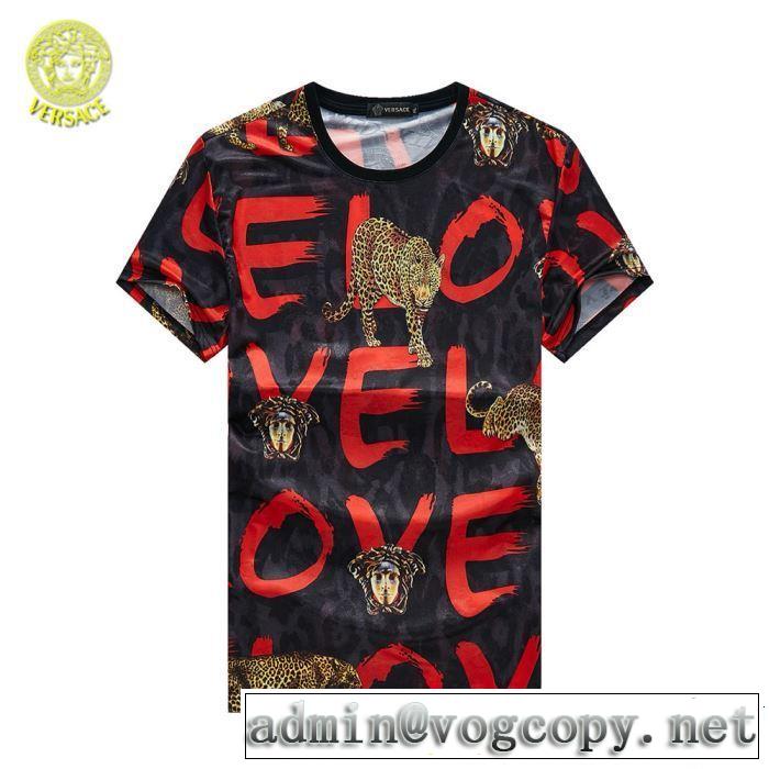 人気夏ファションおすすめ 《2019年》今、注目のストリート 半袖Tシャツ  VERSACE ヴェルサーチ